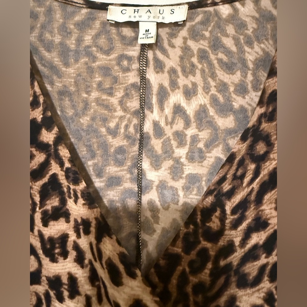 Chaus Leopard Print Blouse